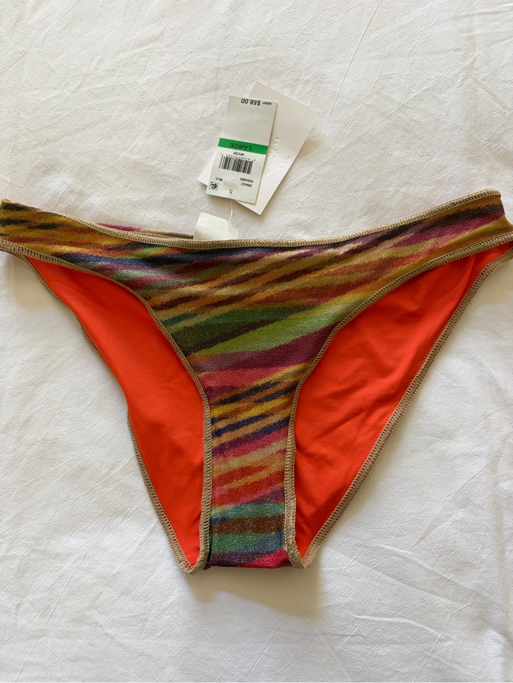 NWT BECCA by REBECCA VIRTUE Adela Ruched Hipster Bikini Bottoms size Large - Picture 3 of 7